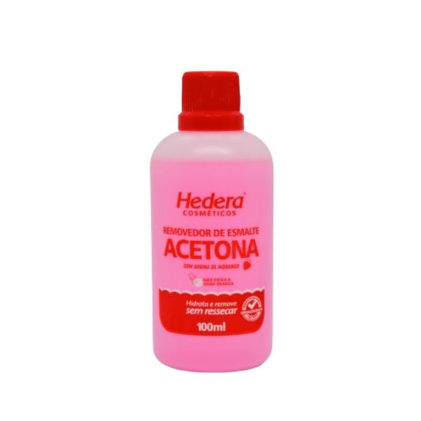 Removedor de Esmalte Hedera Morango 100ml REMOVEDOR ESM HEDERA 100ML MORANGO