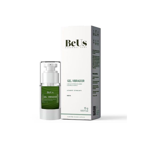 Gel Vibrador com Extrato de Jambu e Centella Asiatica sabor Menta 15g BeUs GEL VIBRADOR BEUS C/EXTRATO DE JAMBU E C