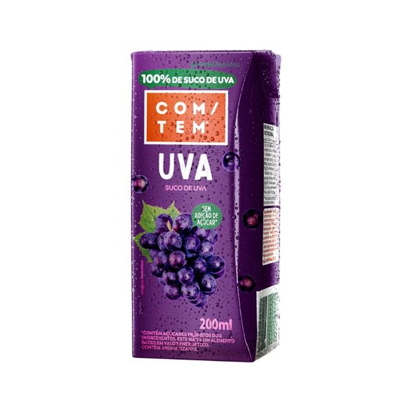 Suco Com/Tem Uva e Maçã 200ml SUCO COM/TEM 200ML 100% UVA E MACA