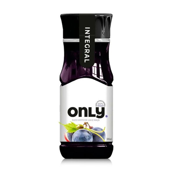 Suco Misto Only Uva Tinto e Maçã 300ml SUCO MISTO ONLY 300ML 100% UVA TINTO E