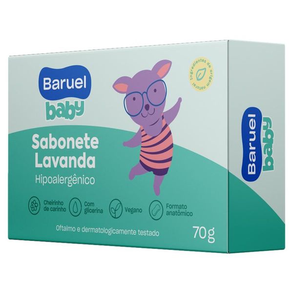 Sabonete Infantil Baruel Lavanda 70g SAB INF BARUEL 70G LAVANDA