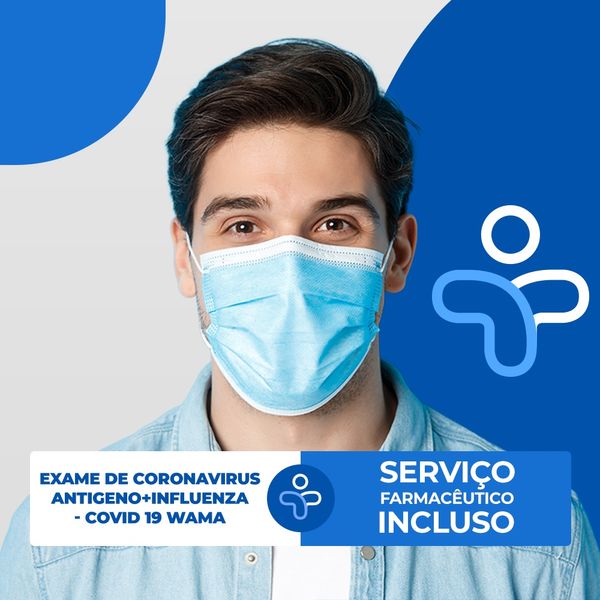 Exame de Antígeno Covid-19 + Influenza Wama