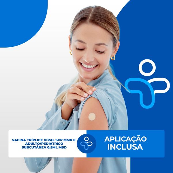 Vacina Tríplice Viral SCR MMR II Adulto/Pediátrico Subcutânea 0,5ml MSD