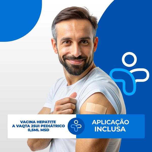 Vacina Hepatite A Vaqta 25UI Pediátrico 0,5ml MSD