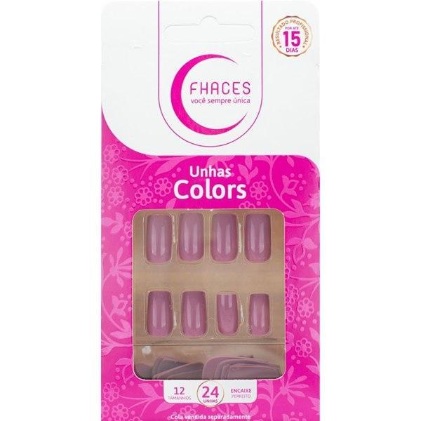Nail Encanto Colors Quadrada 12 Tamanhos Rosa - Unhas Postiças (24 Unidades)