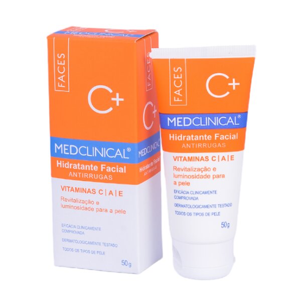Creme Hidratante Facial Vitaminas C A E Medclinical 50g