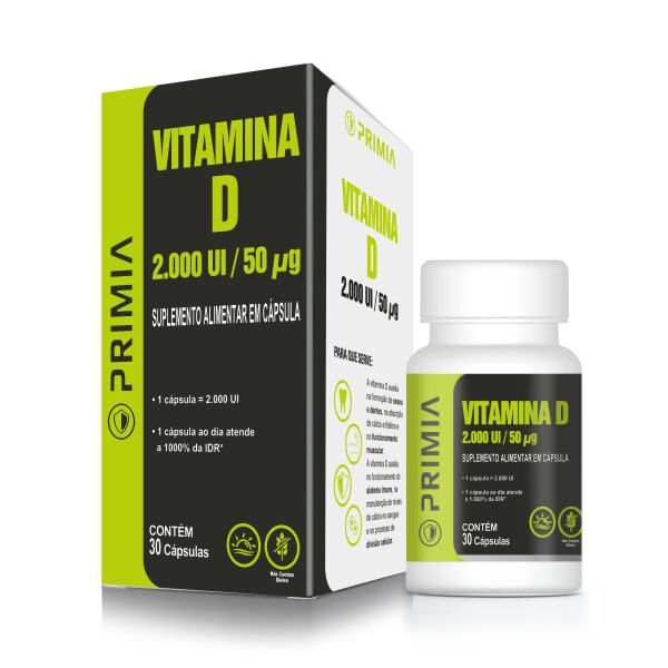 Primia Vitamina D 2000ui 30 Cápsulas PRIMIA VITAMINA D 20