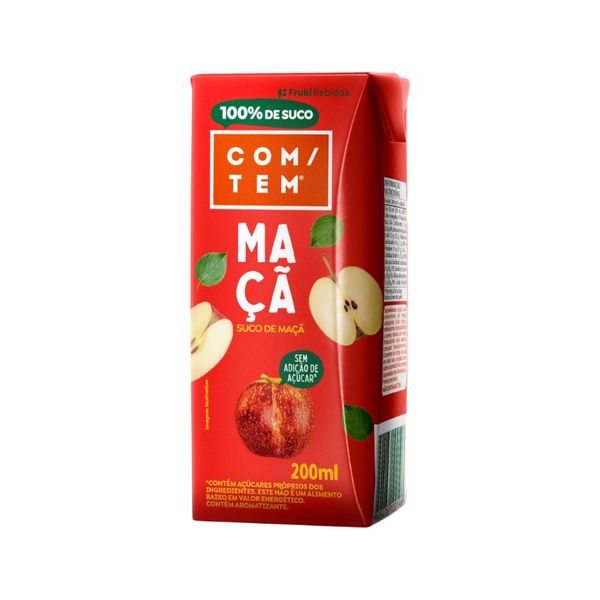 Suco Com/Tem Maçã 200ml SUCO COM/TEM 200ML 100% MAC